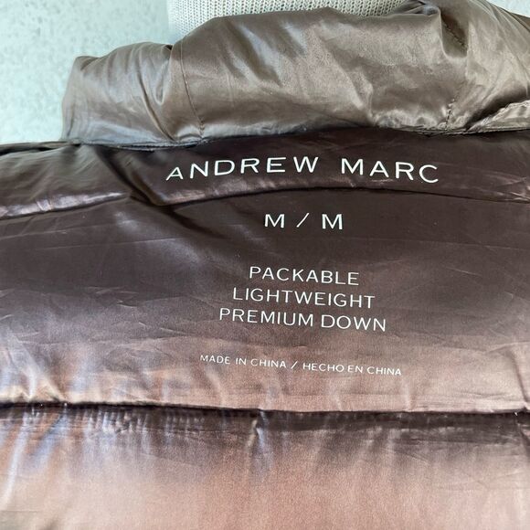 Andrew Marc Premium Down Hooded Puffer Jacket Size M EUC - Picture 8 of 9
